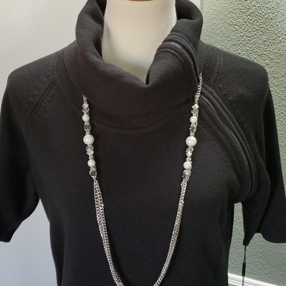 CALVIN KLEIN SHORT-SLEEVE SWEATER DRESS - Picture 4 of 9